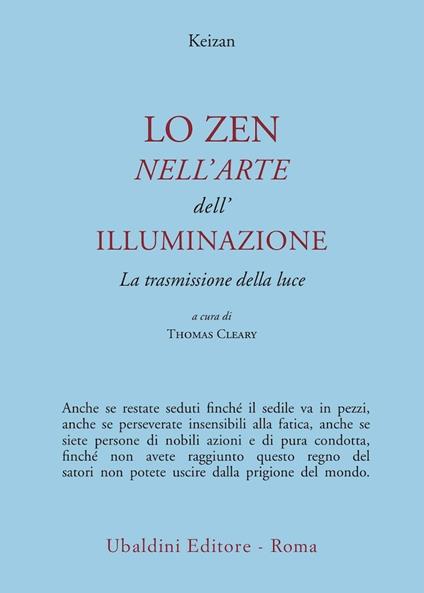 Lo zen nell'arte dell'illuminazione. La trasmissione della luce - Keizan - copertina