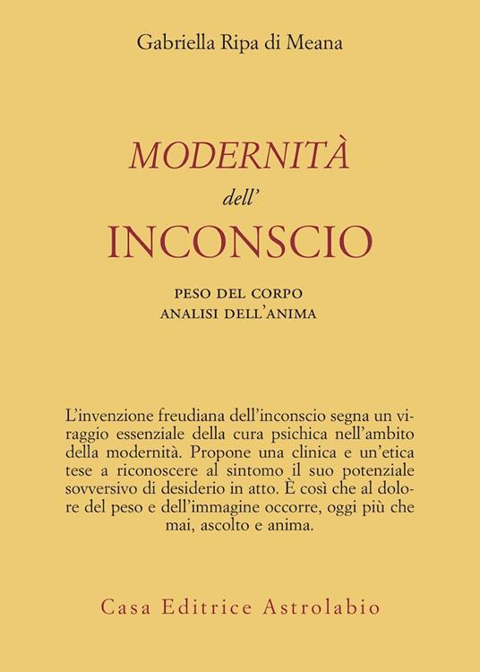 Modernità dell'inconscio. Peso del corpo analisi dell'anima - Gabriella Ripa di Meana - copertina