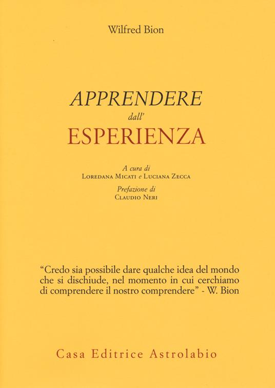 Apprendere dall'esperienza - Wilfred R. Bion - copertina