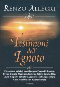  Testimoni dell'ignoto -  Renzo Allegri - copertina