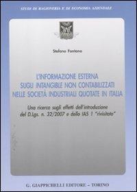 L' informazione esterna sugli intangible non contabilizzati nelle società industriali quotate in Italia - Stefano Fontana - copertina