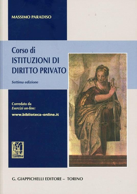 Corso di istituzioni di diritto privato - Massimo Paradiso - copertina