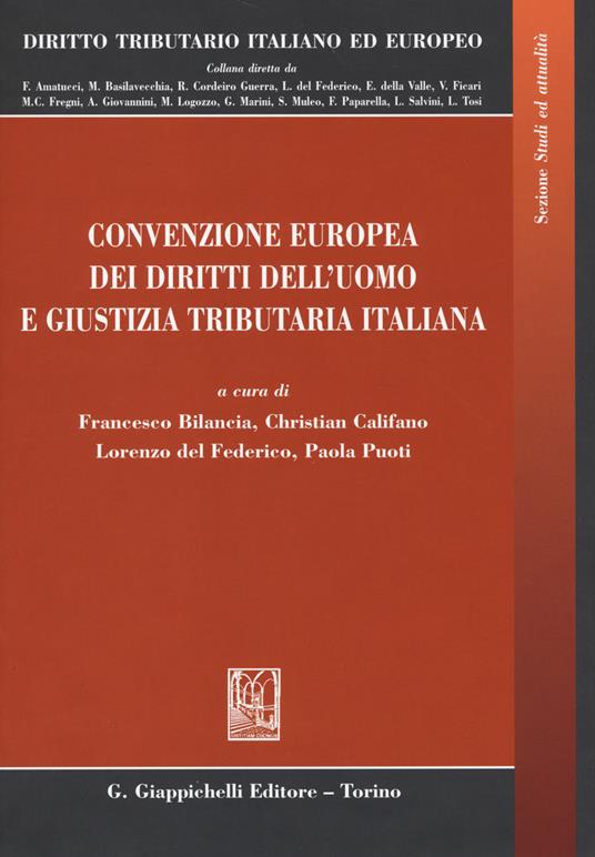 Convenzione europea dei diritti dell'uomo e giustizia tributaria italiana - copertina