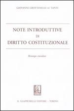 Note introduttive di diritto costituzionale