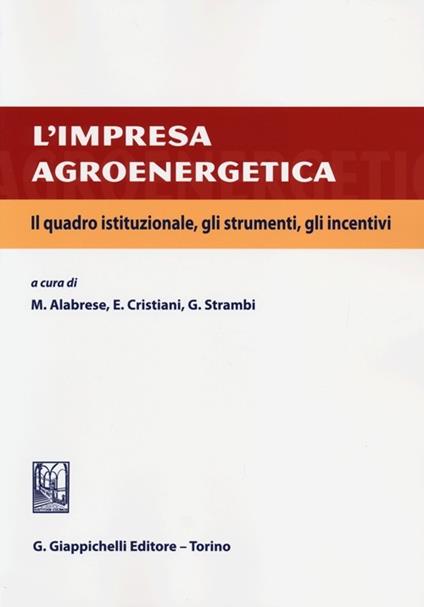 L' impresa agroenergetica. Il quadro istituzionale, gli strumenti, gli incentivi - copertina