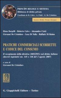 Pratiche commerciali scorrette e codice del consumo - copertina