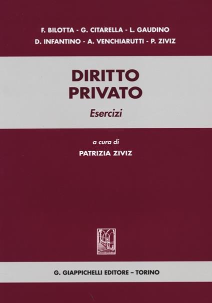 Diritto privato. Esercizi - copertina