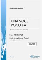 Una voce poco fa. For solo trumpet and symphonic band. Partitura