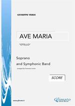 Ave Maria «Otello». Soprano and symphonic band. Partitura