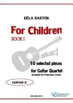 For Children by Bartok - Guitar Quartet (GTR.3)