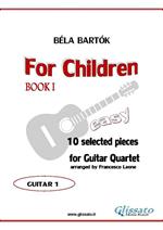 For Children by Bartok - Guitar Quartet (GTR.1)