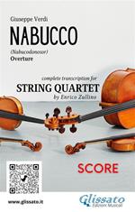 Score of «Nabucco» for String Quartet. Nabucodonosor - overture