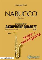 Nabucco. Overture. Saxophone quartet. Score. Partitura