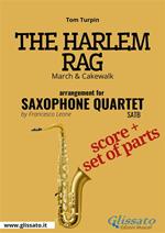 The Harlem rag. March & cakewalk. Saxophone quartet. Score & parts. Partitura e parti