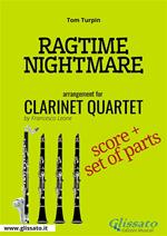 Ragtime nightmare. Clarinet quartet. Score & parts. Partitura e parti