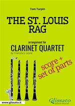 The St. Louis rag. Clarinet quartet. Score & parts. Partitura e parti