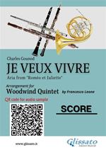 Woodwind Quintet Score «Je veux vivre». Aria from «Roméo et Juliette»