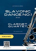 Slavonic Dance no.1 op. 46. Clarinet quartet. Score & parts. Partitura e parti