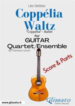 Waltz Coppélia ballet. Guitar quartet. Score & parts. Partitura e parti