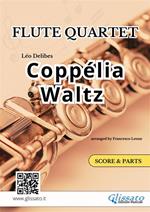 Waltz Coppélia ballet. Flute quartet. Score & parts. Partitura e parti