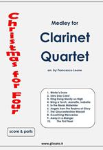 Christmas for four. Medley. Clarinet quartet (score & parts). Partitura e parti