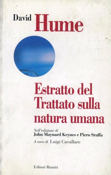 Estratto del trattato sulla natura umana - David Hume - copertina