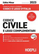 Codice civile e leggi complementari 2023. Ediz. minor. Con espansione online