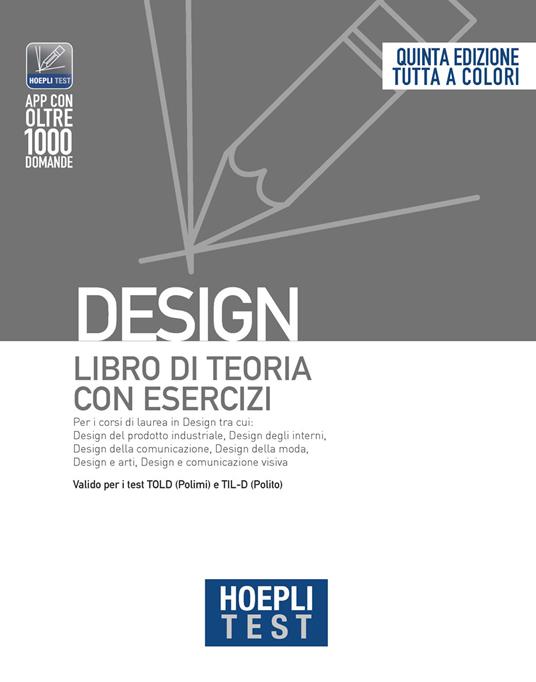 Hoepli test. Design. Libro di teoria con esercizi - copertina