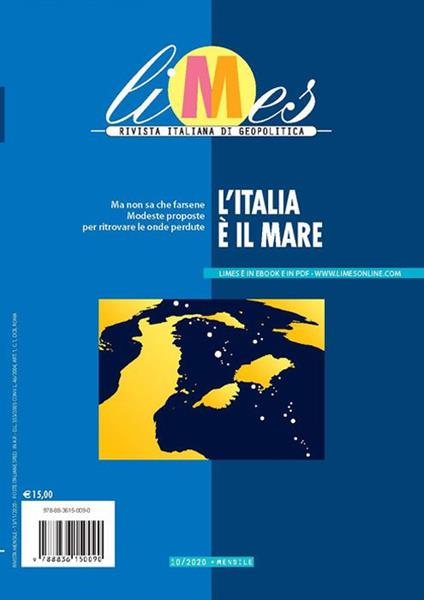 Limes. Rivista italiana di geopolitica (2020). Vol. 10: L' Italia è il mare - copertina