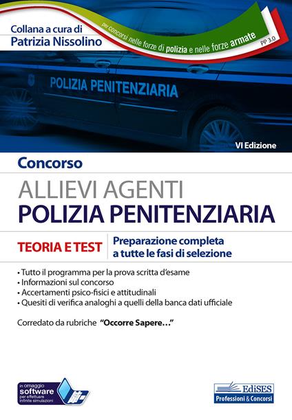 Concorso allievi agenti polizia penitenziaria. Teoria e test. Preparazione completa a tutte le fasi di selezione. Con software di simulazione - copertina