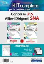 Concorso 315 allievi dirigenti SNA. Kit completo per la preparazione. Con aggiornamento online. Con software di simulazione. Con videocorso