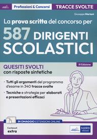 La prova scritta del concorso per 587 dirigenti scolastici. Quesiti svolti con risposte sintetiche