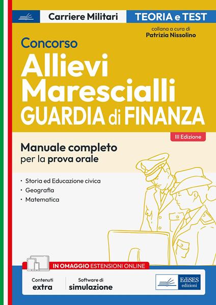 Concorso allievi marescialli. Guardia di finanza. Prova orale - copertina