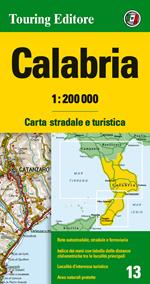 Calabria 1:200.000. Carta stradale e turistica. Ediz. multilingue