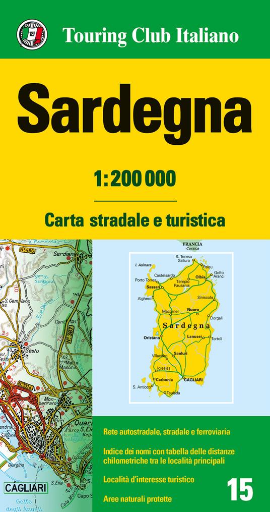 Sardegna 1:200.000. Carta stradale e turistica - copertina