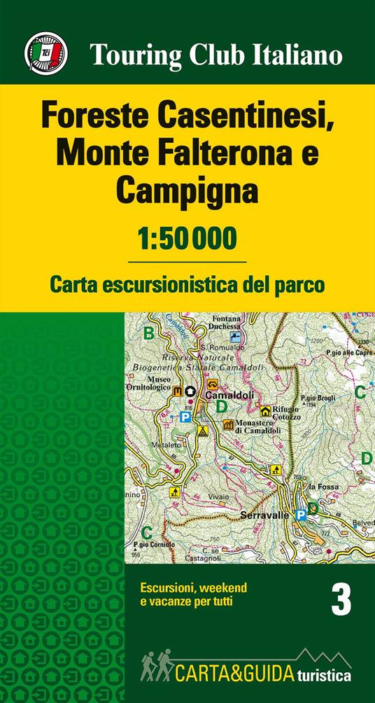 Foreste Casentinesi, Monte Falterone e Campigna 1:50.000. Carta escursionistica del parco. Con Libro: Foreste Casentinesi, Monte Falterone e Campigna. Guida del parco - copertina