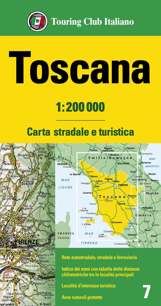 Toscana 1:200.000. Carta stradale e turistica - copertina