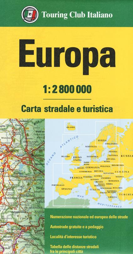 Europa 1:2.800.000. Carta stradale e turistica - copertina