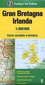 Gran Bretagna e Irlanda 1:800.000. Carta stradale e turistica