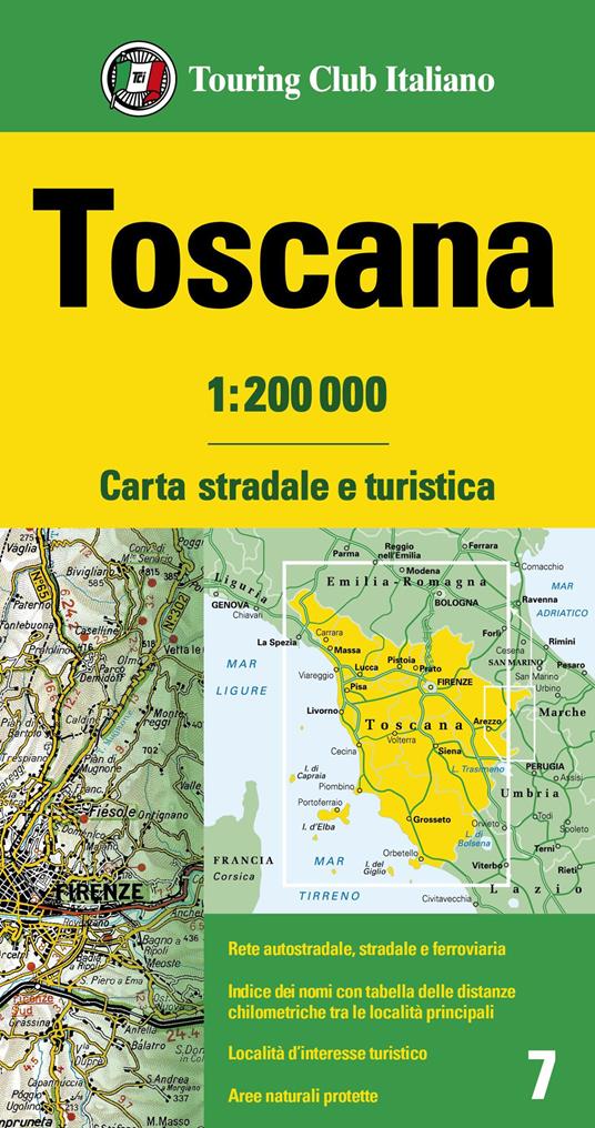 Toscana 1:200.000. Carta stradale e turistica - copertina