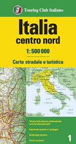 Italia centro nord 1:500.000. Carta stradale e turistica
