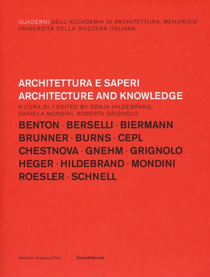 Architettura e saperi-Architecture and knowledge - copertina