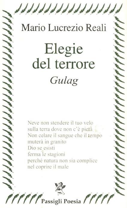 Elegie del terrore. Gulag - Mario Lucrezio Reali - copertina