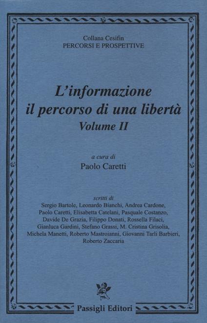 L' informazione: il percorso di una libertà. Vol. 2 - copertina