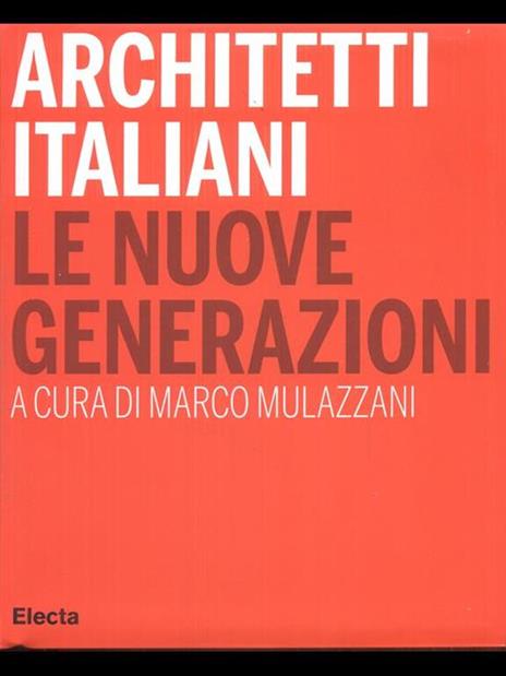 Architetti italiani. Le nuove generazioni - copertina