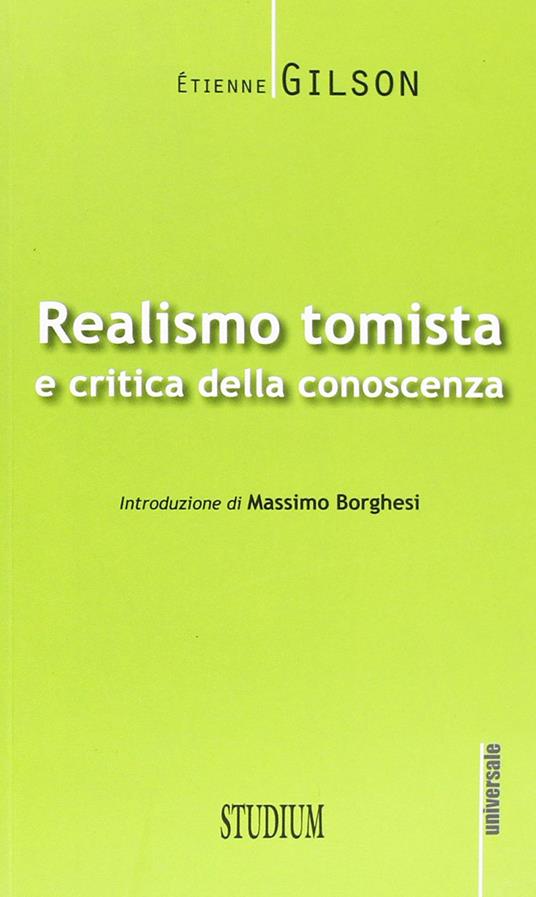 Realismo tomista e critica della conoscenza - Étienne Gilson - copertina