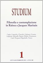 Studium (2012). Vol. 1: Filosofia e contemplazione in Raïssa e Jacques Maritain