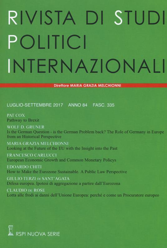 Rivista di studi politici internazionali (2017). Vol. 3 - copertina