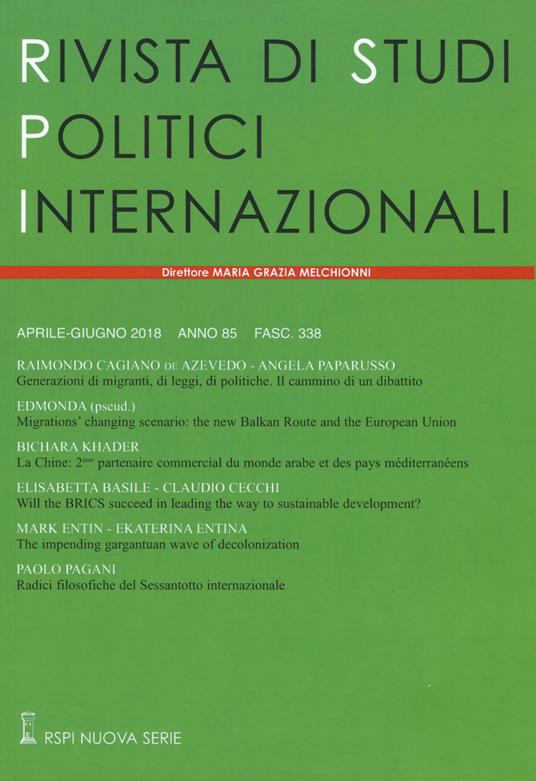 Rivista di studi politici internazionali (2018). Vol. 2 - copertina