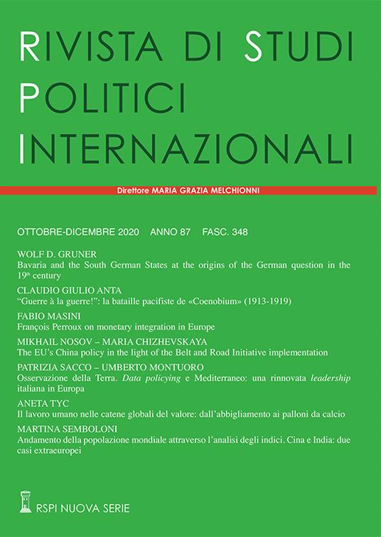 Rivista di studi politici internazionali (2020). Vol. 4 - copertina